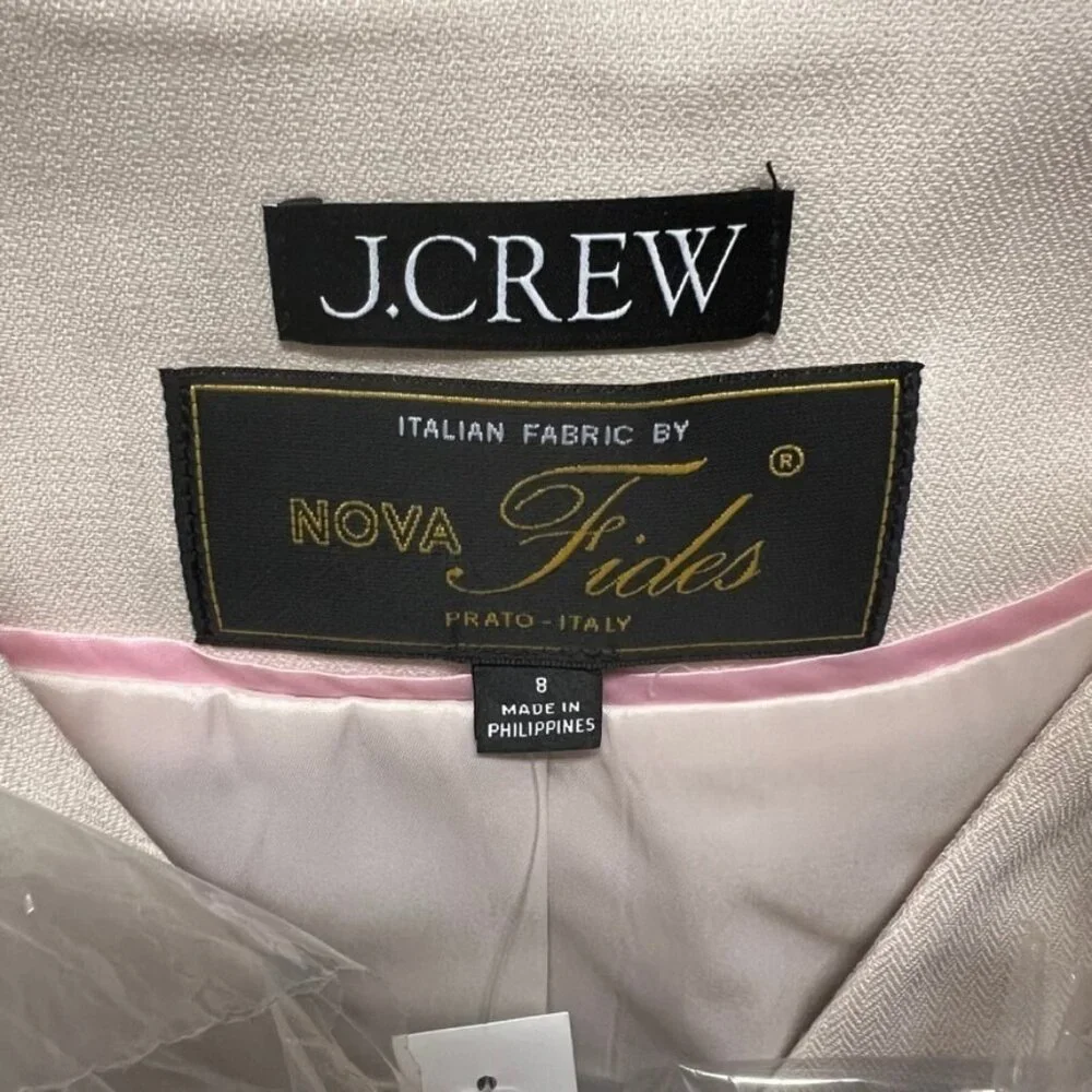J.Crew $198 Slim-Fit Vest Italian City Wool Blend Pale Bone Size 8 BT536 - Picture 5 of 5